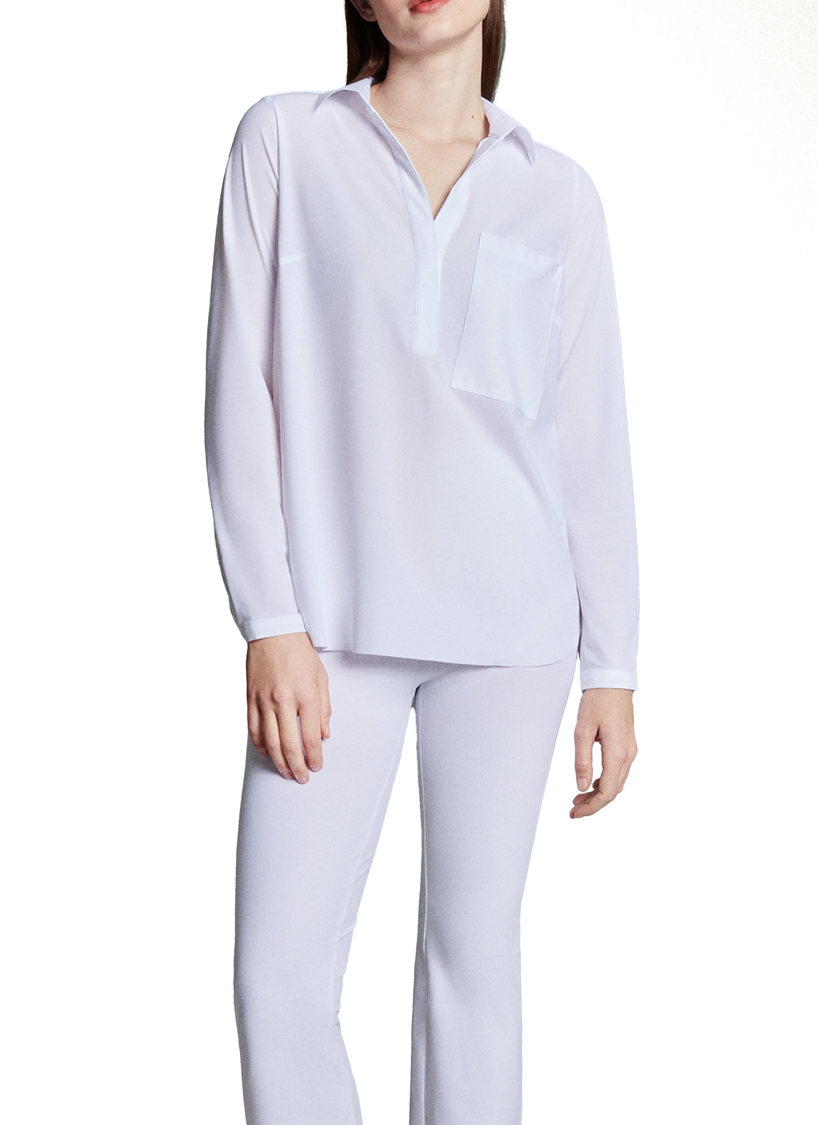 Blouse | Light Travel jersey | Kaemi | White | Japan TKY Blouse | Light Travel jersey | Kaemi | White | Japan TKY