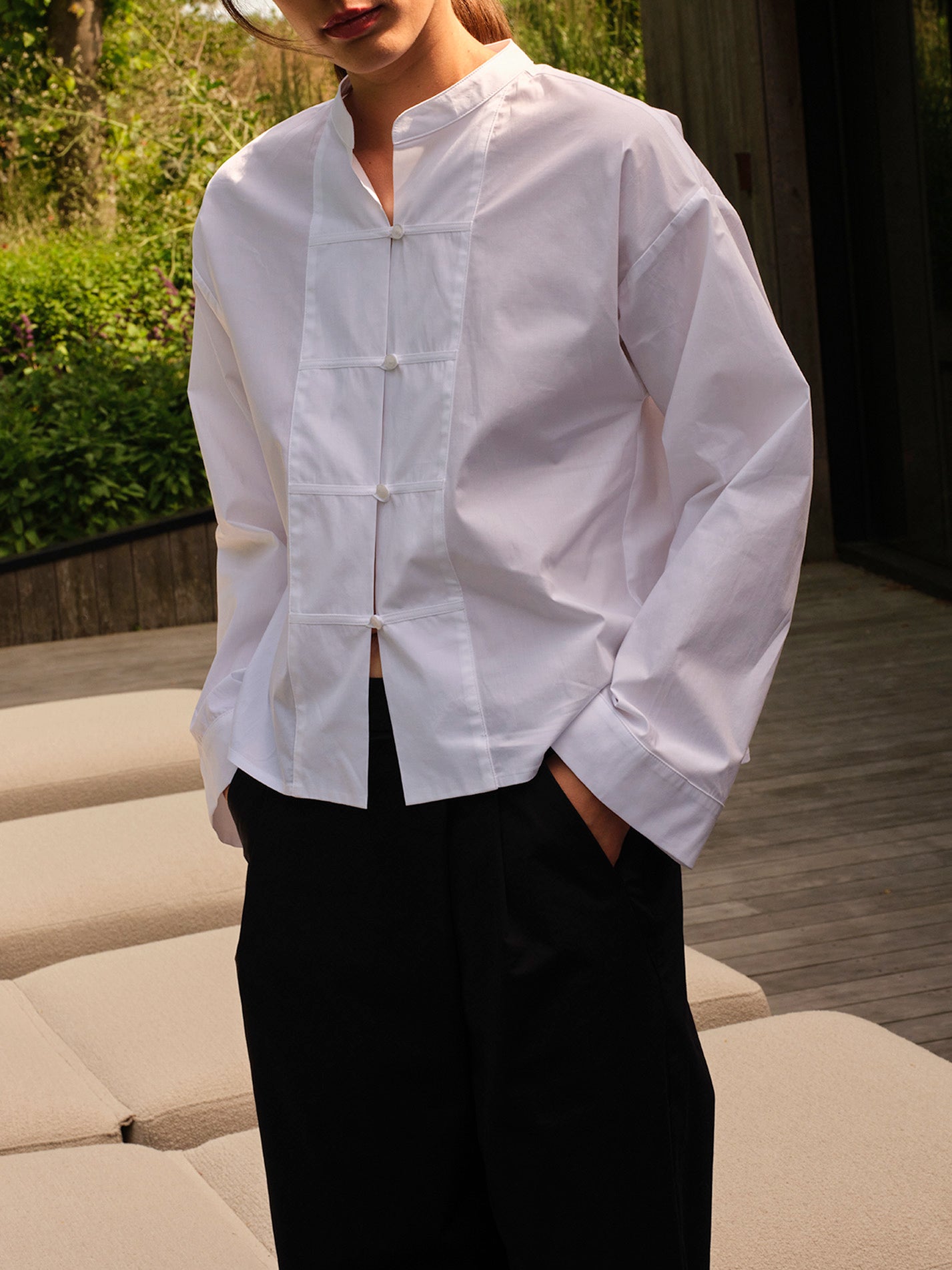 Blouse | Cotton Stretch | Mitsuyo | White | Japan TKY – JapanTKY