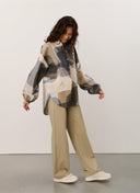 Woman wearing Tomiko blouse from Japan TKY Spring Summer 2025 collection