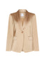 Blazer | Schwerer Satin-Stretch | Rokuro | Champagne