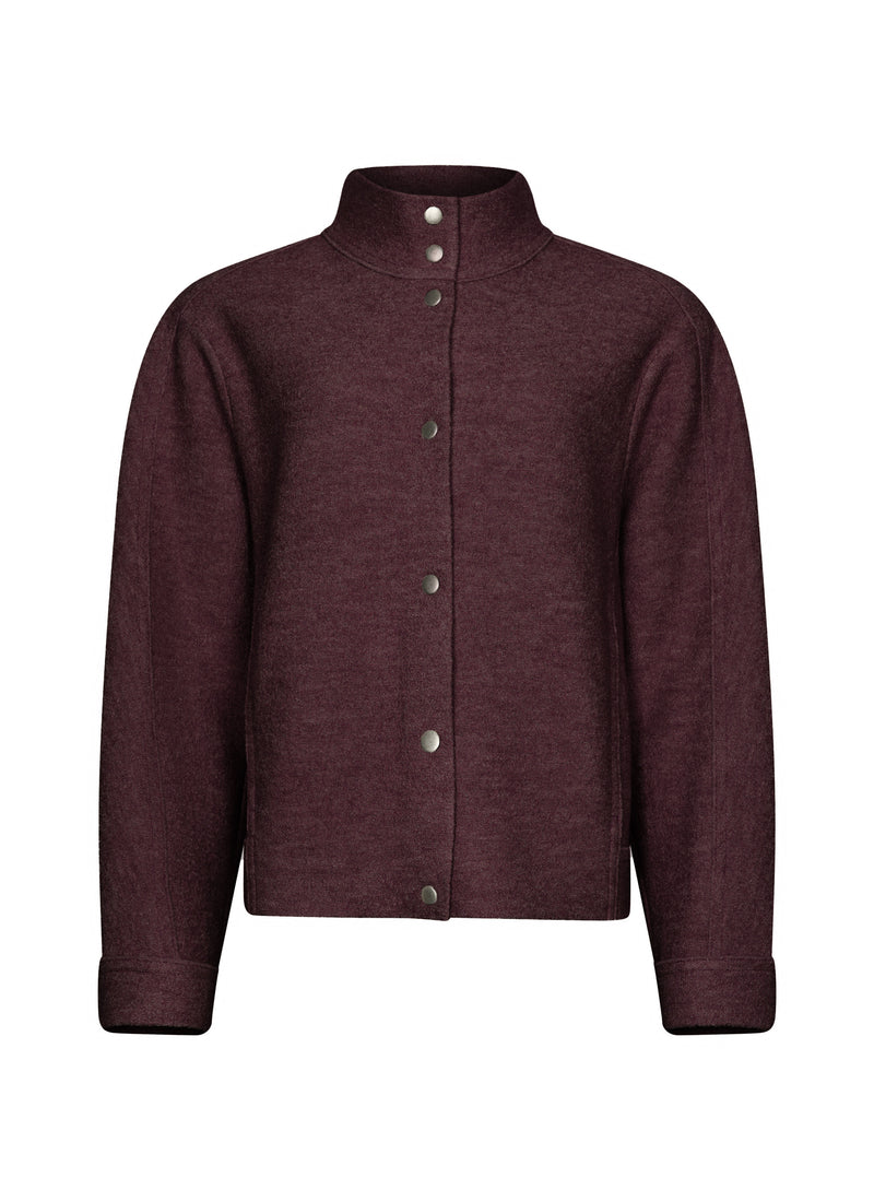 Jacket | Wool Blend | Kyoko | Aubergine Wool