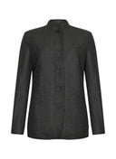 Jacket | Jersey Wool Blend | Celia | Antra/Black Stripe