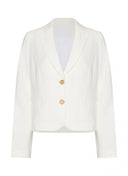 Blazer | Linen Viscose Structure | Moann | soft white - shop_name