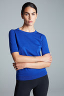 Knit | top | Half - length | cotton knit | Kie | Blue Purple Knit - shop_name