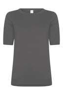 Strick | Top | Halbarm | Baumwollstrick | Kie | Grey Knit