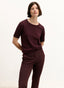 Knit | top | Half-length | cotton knit | Kie | Aubergine Knit