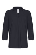 Blouse | Light Travel | Akime | Black-Blue