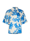 Blouse | Polyester Satin Stretch | Aratani Dessin | Ocean Bloom - shop_name