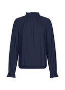 Bluse | Soft Travel Qualität | Mukawa | Navy