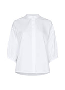 Blouse | Cotton Stretch | Bise | White - shop_name