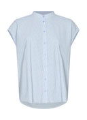 Blouse | Light Travel Dessin | Tokiko Dessin | Cashmere Blue Stripe