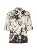 Bluse | Satin Viscose Dessin | Patani Dessin | Ink Blossom