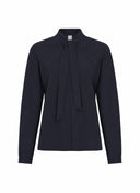 Bluse | Recycled Regular-Travelqualität | Uino | Black-Blue