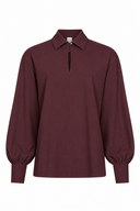 Bluse | Recycled Regular-Travelqualität | Sotoky | Merlot