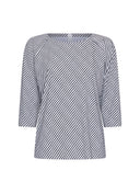 Top | Rib Light Travel | Nariko Diagonal Stripe | diagonal stripe black