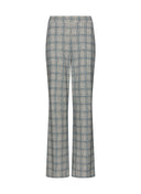 Pants | Travel Jersey | Masami Dessin | Grey/ Blue Check