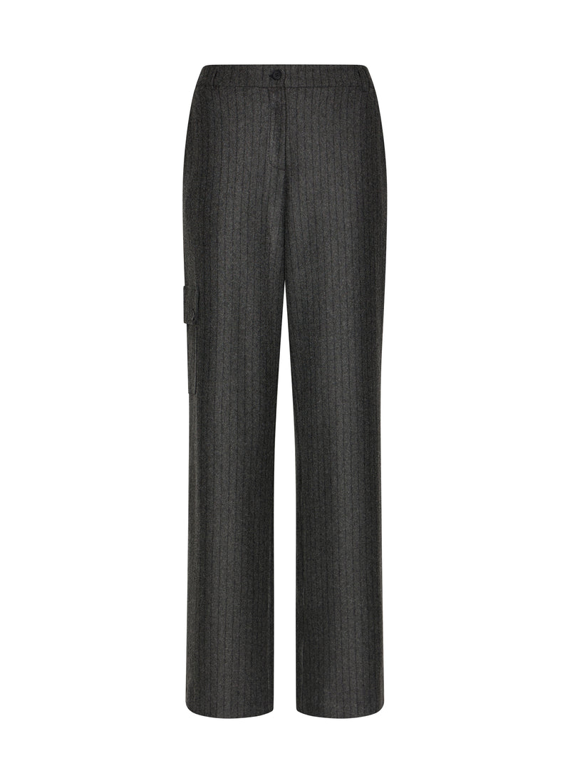 Pants | Jersey Wool Blend | Nushi | Antra/Black Stripe