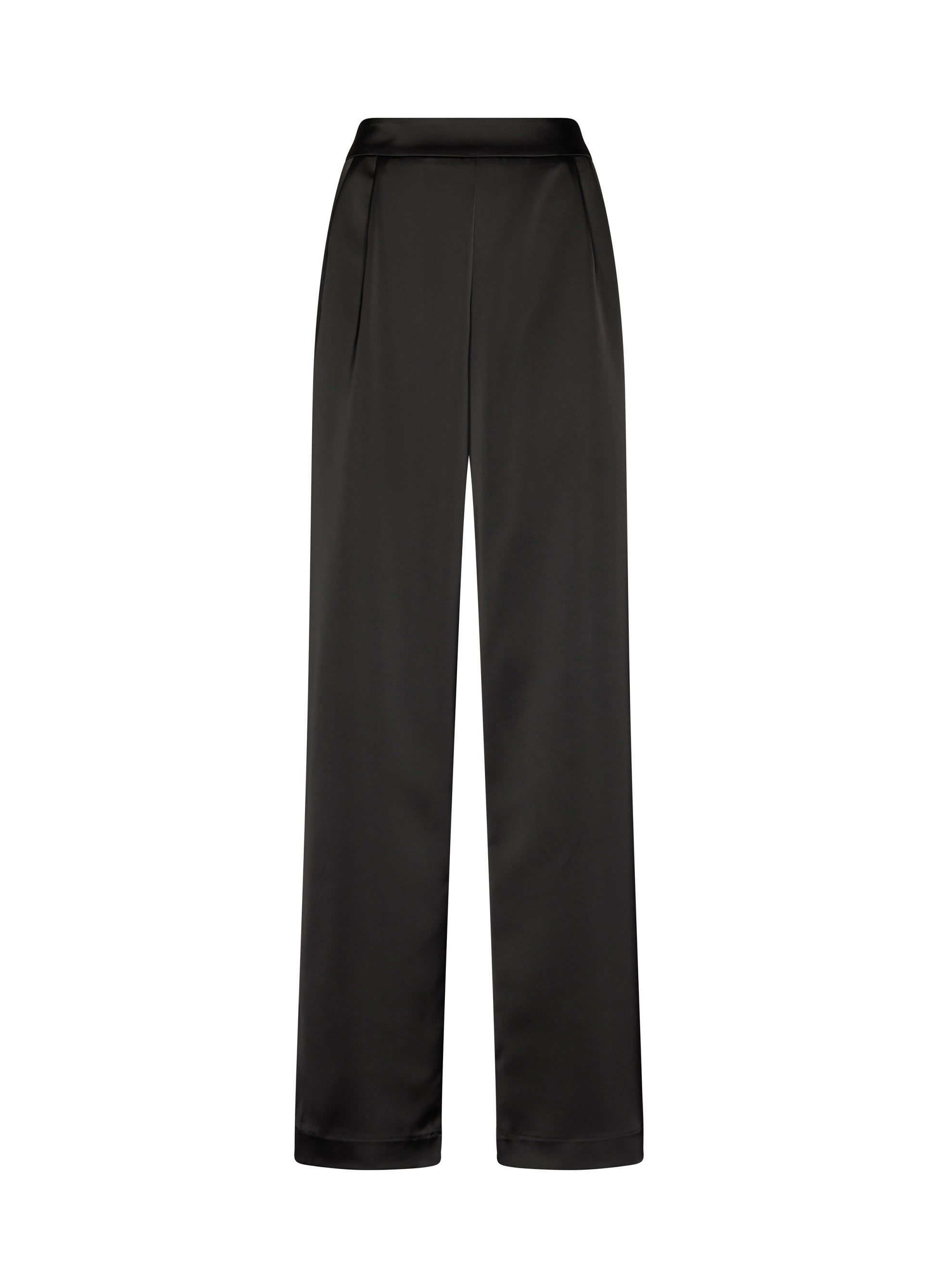 Pants | Heavy Satin Stretch | Sorano | Black Satin | Japan TKY