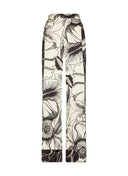Pants | Satin Viscose Dessin | Pataky Dessin | Ink Blossom