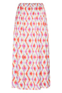 Skirt | Satin Viscose Dessin | Mitsuki | Ikat Sunset