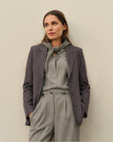 Blazer | Regular Travel Print | Goshiko Dessin | Dark Antra Stripe