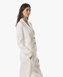 Blazer | Linen Viscose Structure | Moann | soft white - shop_name