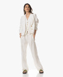 Blazer | Linen Viscose Structure | Moann | soft white - shop_name