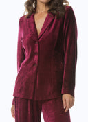 Blazer | Velour Tencel | Sakumi | Wine Red Velvet