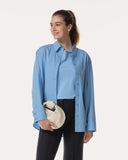 Blouse | Poplin Stretch | Mieka | Alaskan Blue