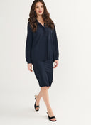 Light Travel Jersey Blouse | Kaemi | Black-Blue