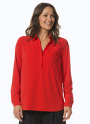Bluse | Soft Travel Qualität | Kaemi Soft | Spicy Red
