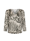 Blouse | Satin Viscose Dessin | Rini | Butterfly