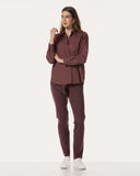 Blouse | Poplin Stretch | Noutria | Merlot