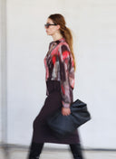 Bluse | Satin Viskose Elasthan | Wiya | Gradient Stripe