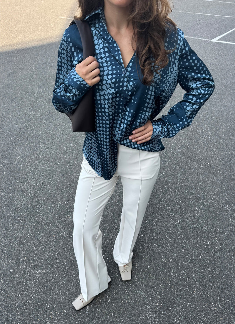 Blouse | Satin Viscose Elastan | Wiya | Stardust Print