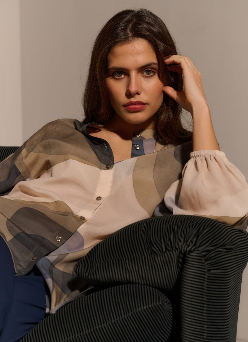 Bluse | Lyocell-Dessin | Tokiyo-Dessin | Pebbels