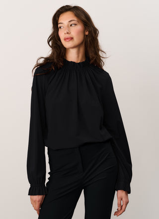 Blouse | Soft Travel | Mukawa | Deep Black