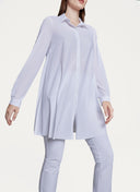 A-Line | long Blouse | Travel jersey | Emi | White