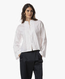 Blouse | Cotton Stretch | Mitsuyo | White - shop_name