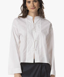 Blouse | Cotton Stretch | Mitsuyo | White - shop_name