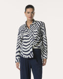 Blouse | Cotton Stretch | Miyoko Stripe | irregular stripe