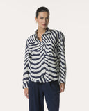 Blouse | Cotton Stretch | Miyoko Stripe | irregular stripe