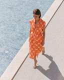 Dress | Polyester Satin Stretch | Soras | Sunburst bubbles