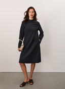 Dress | Bonded Travel | Hanae | Black-Blue