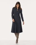 Kleid | Comfort-Travelqualität | Lujika | Black-Blue