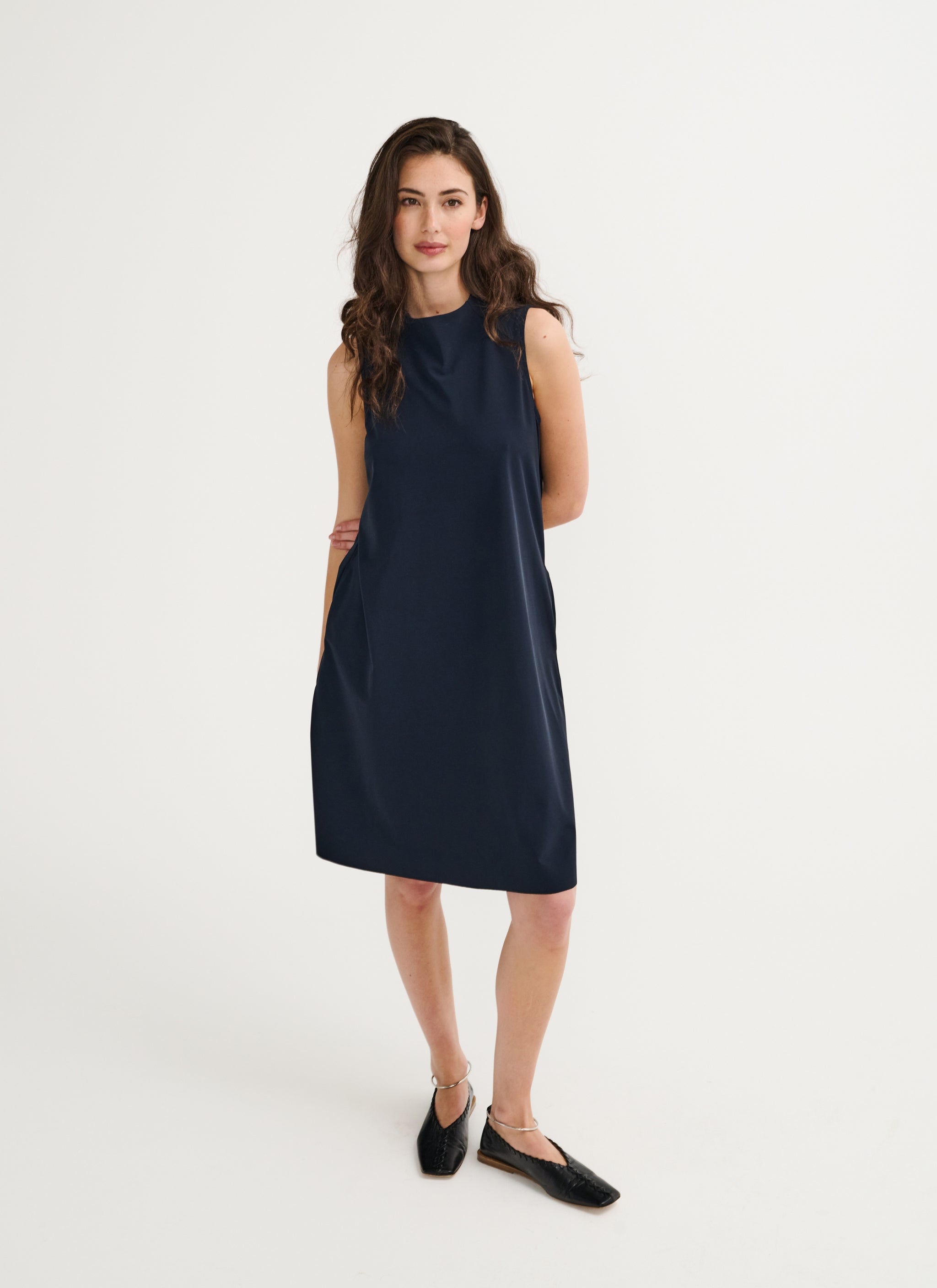 Black Dress Travel Jersey Jurk Maxi Dress Travel Jersey Jurk Xl Sleeveless  Dress Travel Jersey Amya Black-Blue