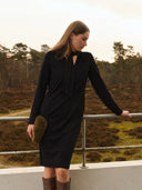 Kleid | Recycled Regular-Travelqualität | Nayomi | Deep Black