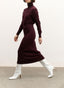 Jurk | Cotton Knit | Nagisa | Aubergine Knit