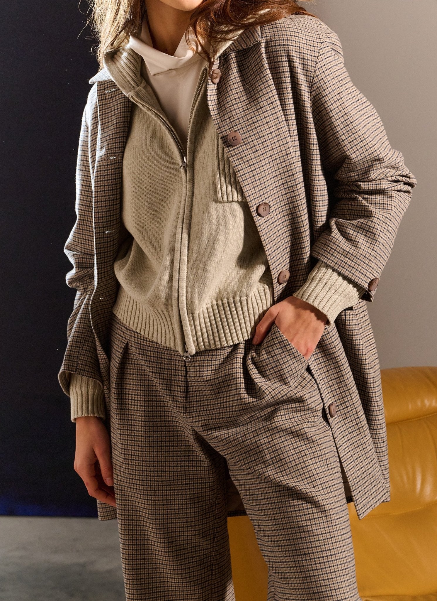 Jacket | Brushed Check | Koto | Minimal Check | Japan TKY – JapanTKY