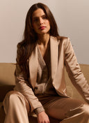 Blazer | Heavy Satin Stretch | Rokuro | Champagne